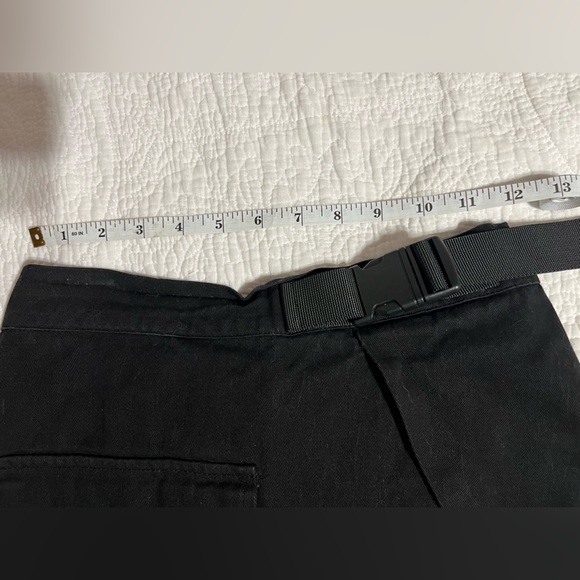 2 Piece Denim Skirt Set Bundle, Army Green & Black. V Slit, Buckle. Size Medium. - Picture 4 of 7